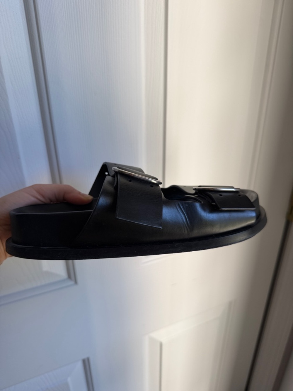 JIL SANDER Buckled leather sandals - Picture 7 of 7